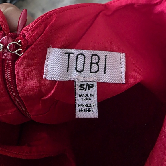 Tobi - Red Halter Dress - Size Small - Picture 2 of 6